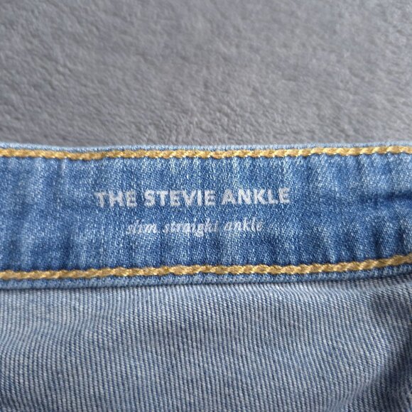 Adriano Goldschmied Stevie Ankle Slim Straight Jeans 29 Distressed Released Hem - Picture 8 of 9